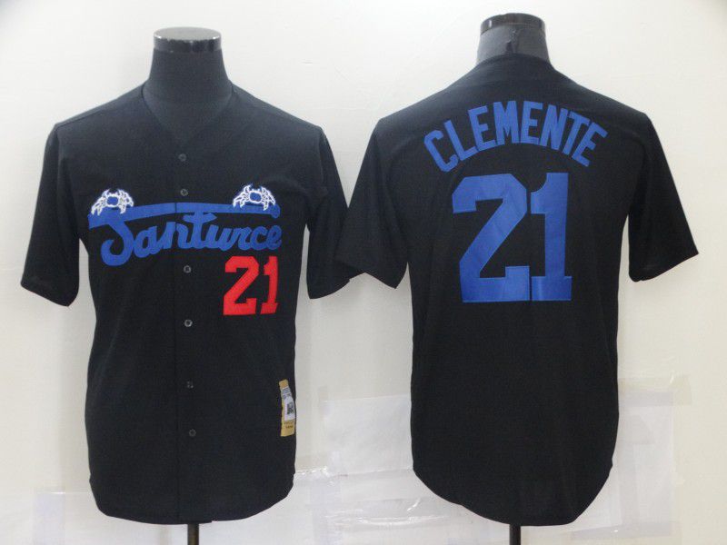 Men Pittsburgh Pirates #21 Clemente Black Film version Game 2021 MLB Jersey